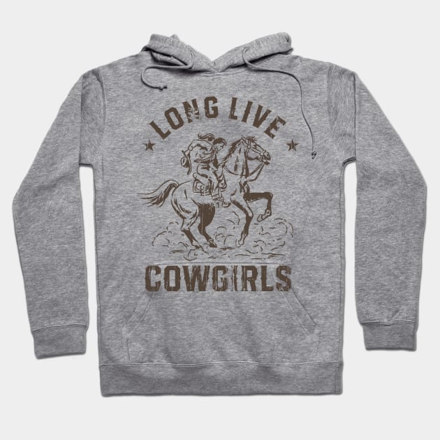 Long Live Cowgirls Horse Ride Hoodie by AnnetteNortonDesign